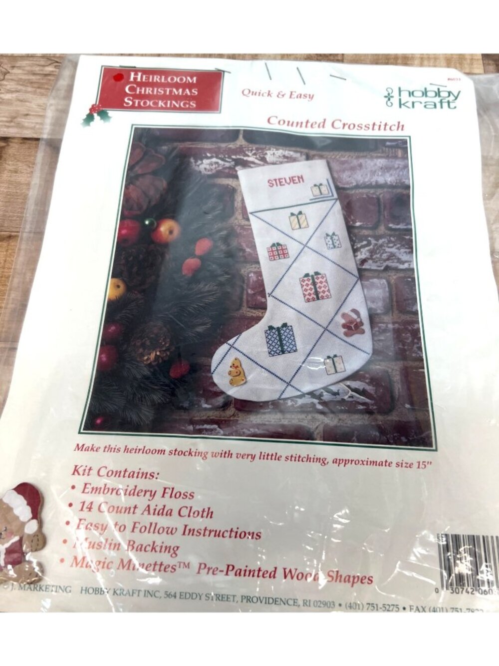Hobby Kraft Heirloom Christmas Stocking Counted Crossstitch Kit